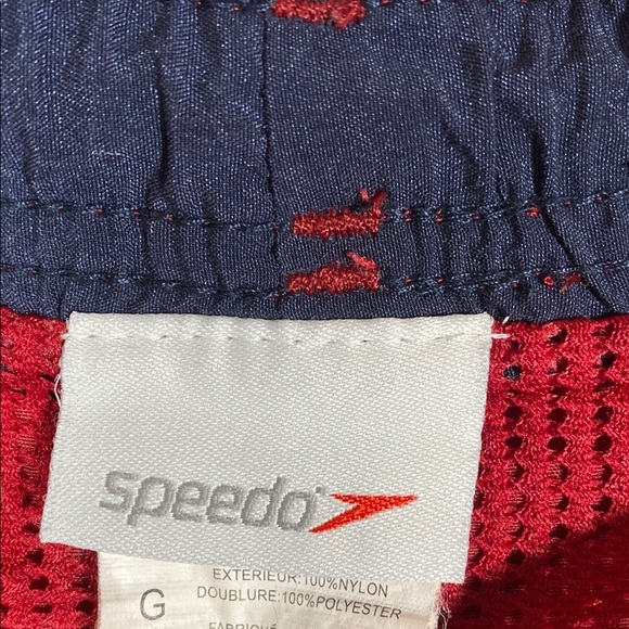 Speedo Red Swim Trunks Men’s Large Mesh Lined Board Shorts Quick Dry Beachwear - Picture 3 of 8
